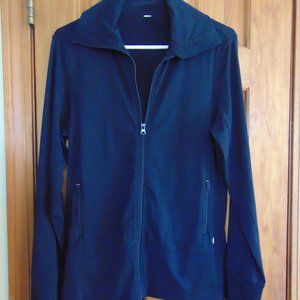 Zip-Up Women's Sporty Jacket, BLACK KNIT No Tag/Fits like a Sm/M